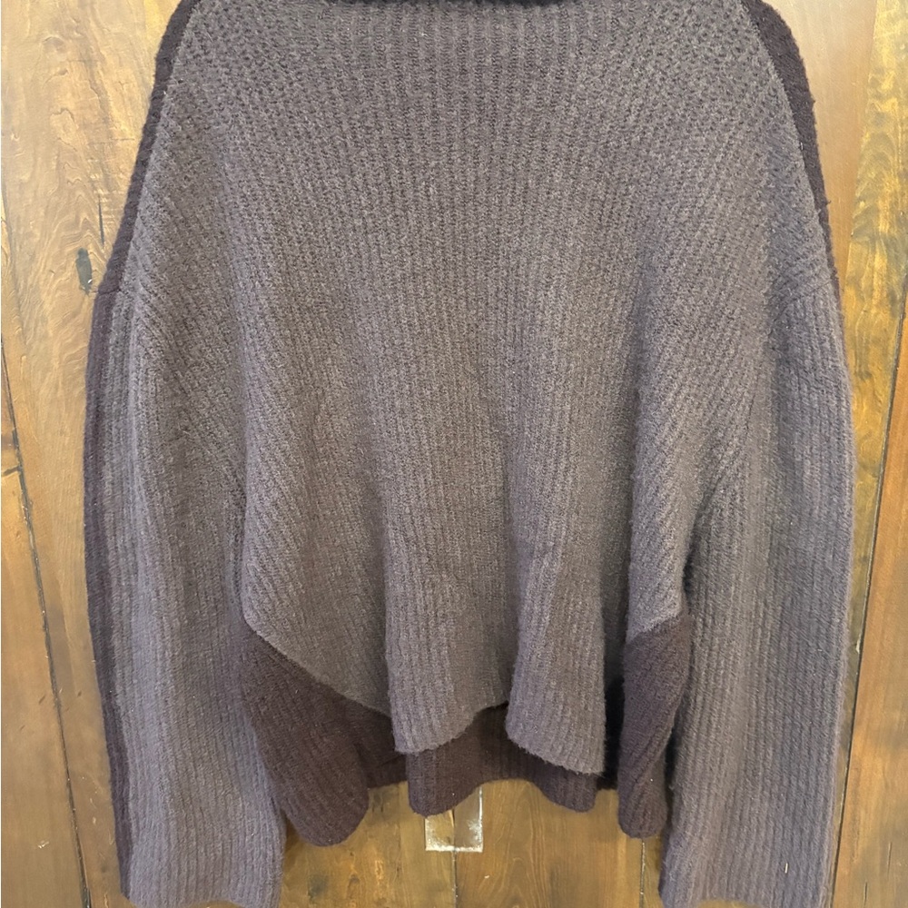 Prologue Brown Ribbed Knit Shrug